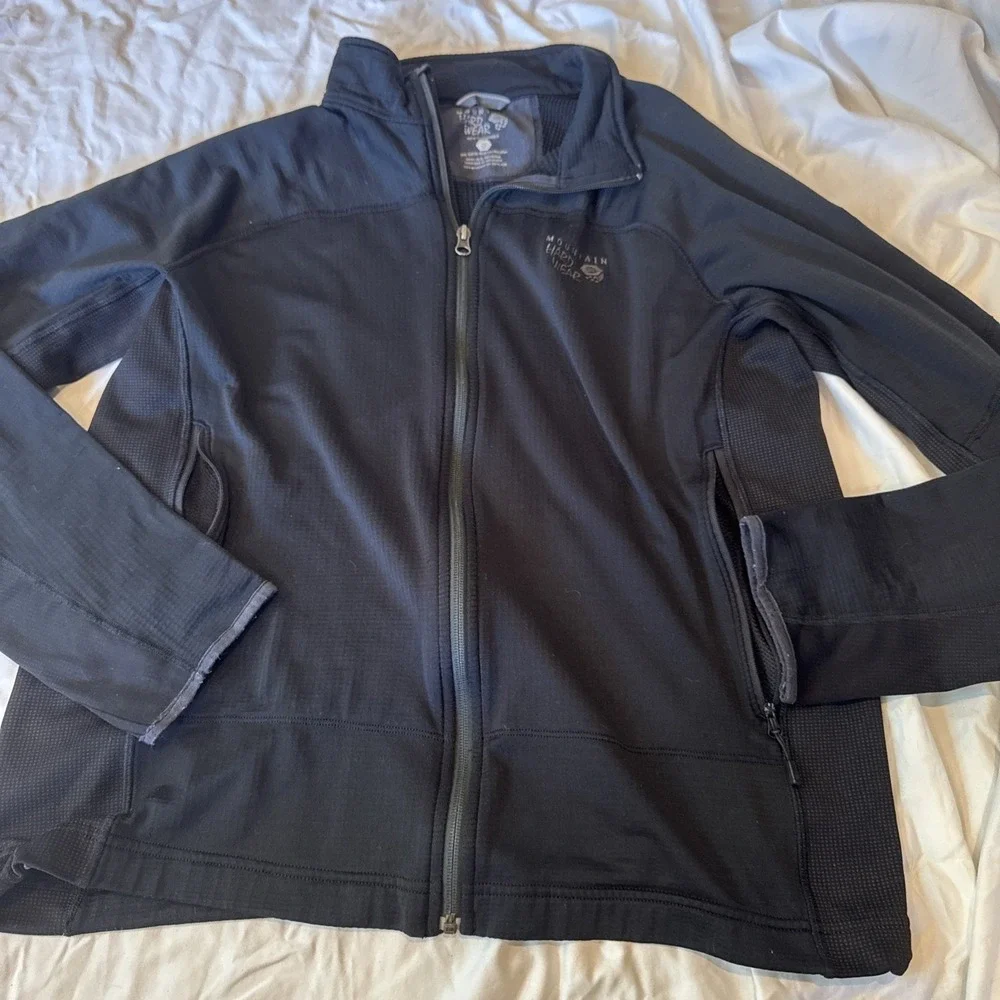 Mountain Hardwear black Zip Up Jacket Polartech XL